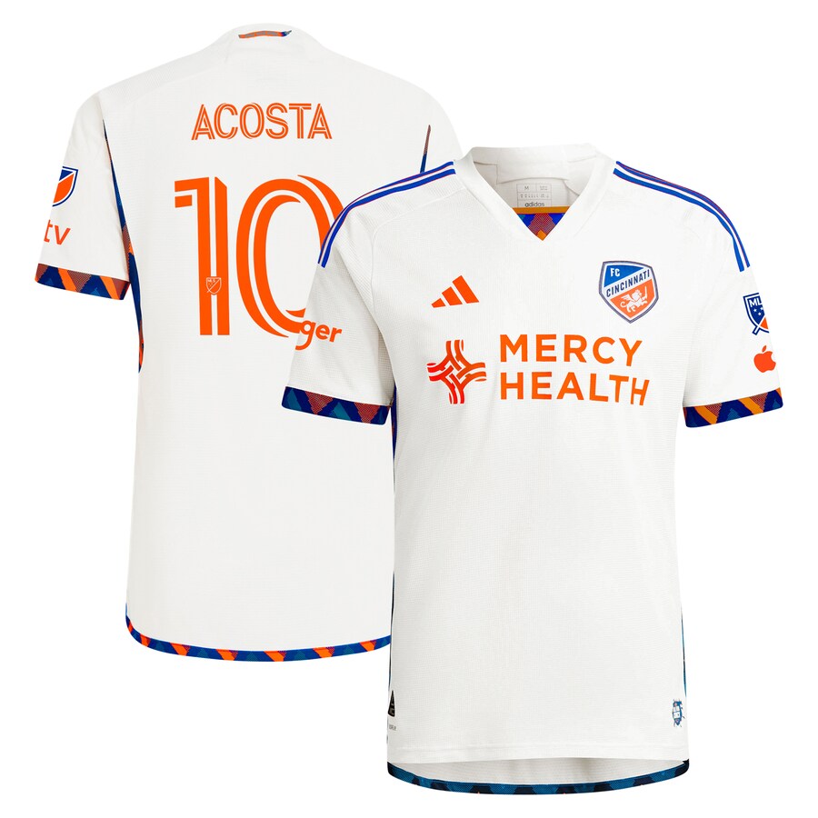 Men's FC Cincinnati Luciano Acosta adidas White 2024 The Canvas Kit Authentic Player Jersey - Mc Mu