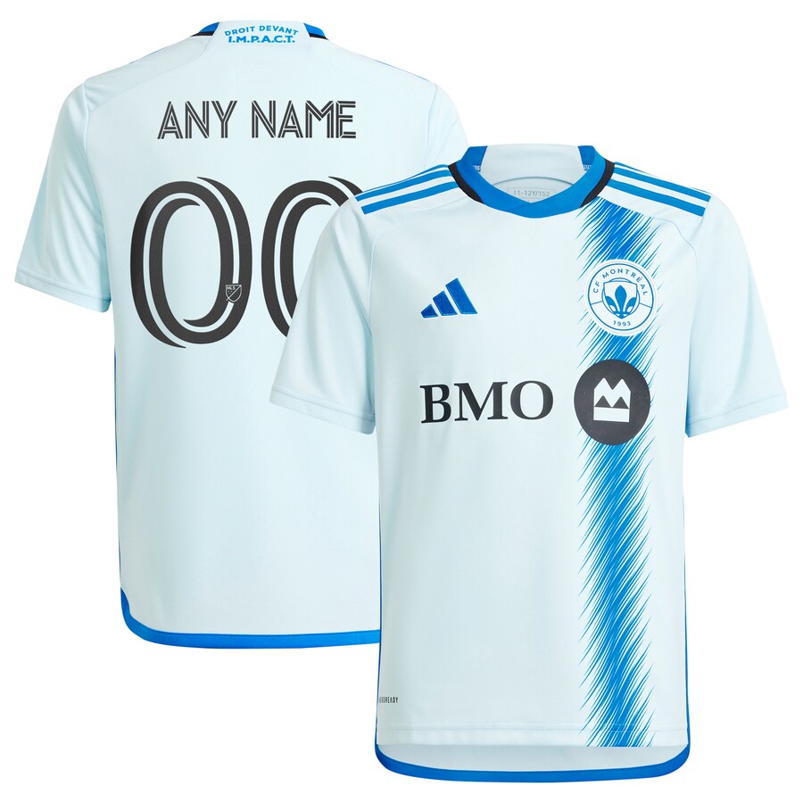 Youth CF Montreal  adidas Light Blue 2024 La Main Replica Custom Jersey - Mc Mu