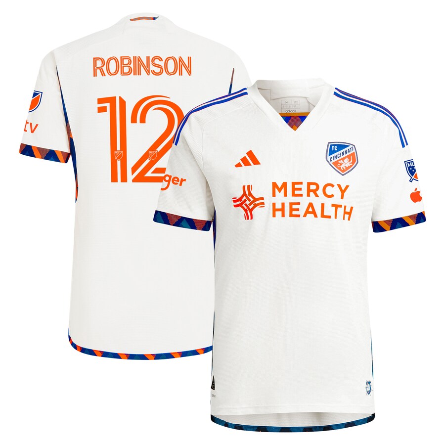Men's FC Cincinnati Miles Robinson adidas White 2024 The Canvas Kit Authentic Player Jersey - Mc Mu