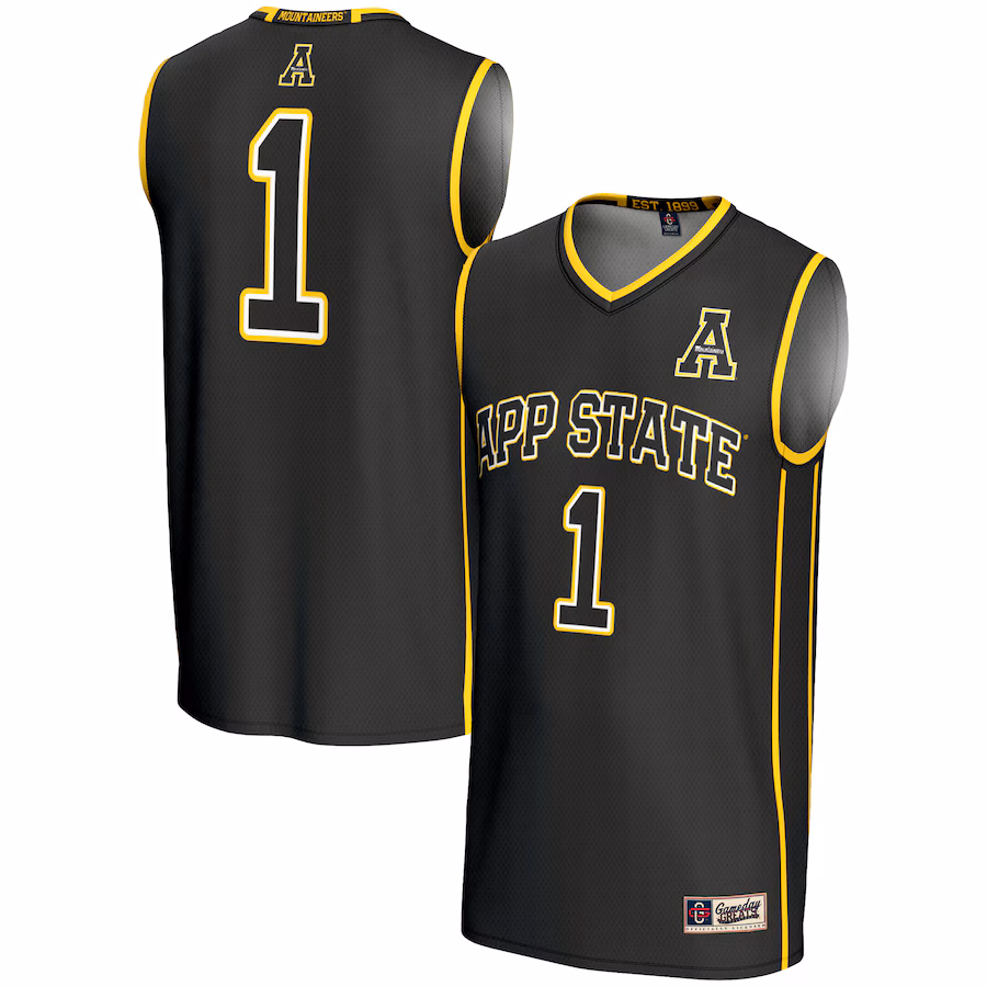 Men's GameDay Greats #1  Black Appalachian State Mountaineers  Lightweight Basketball Jersey - Mc Mu