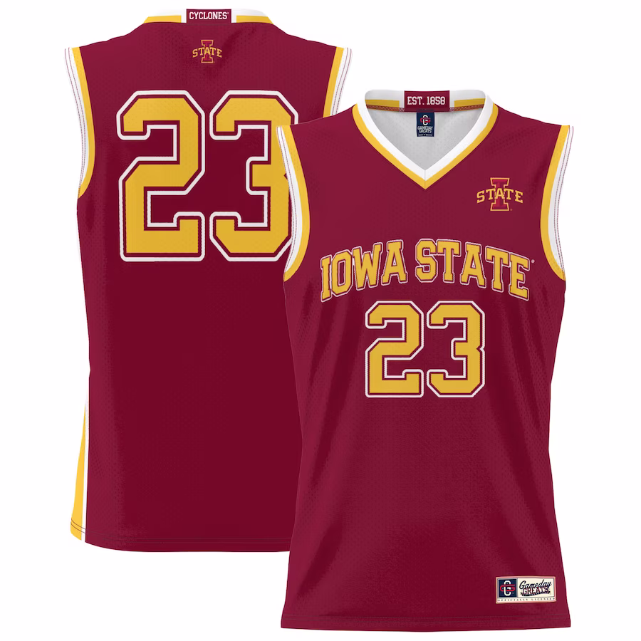 #23 Iowa State Cyclones GameDay Greats Unisex Lightweight Basketball Jersey - Cardinal - Mc Mu