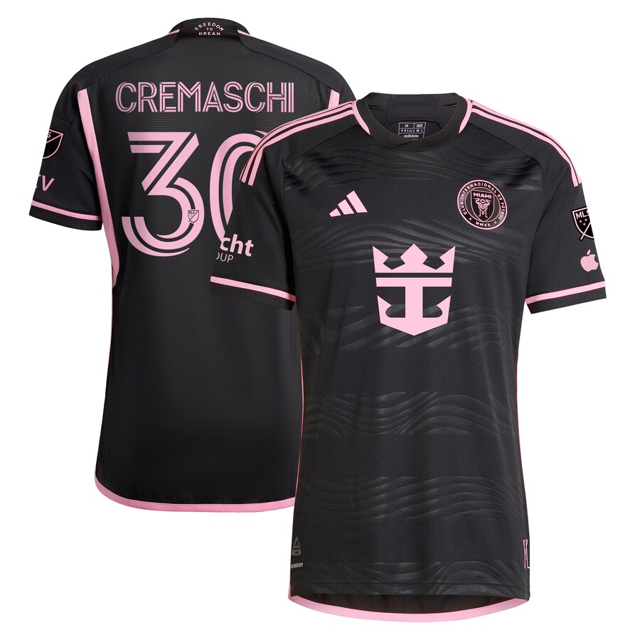 Men's Inter Miami CF Benjamin Cremaschi adidas Black 2024 La Noche Authentic Player Jersey - Mc Mu