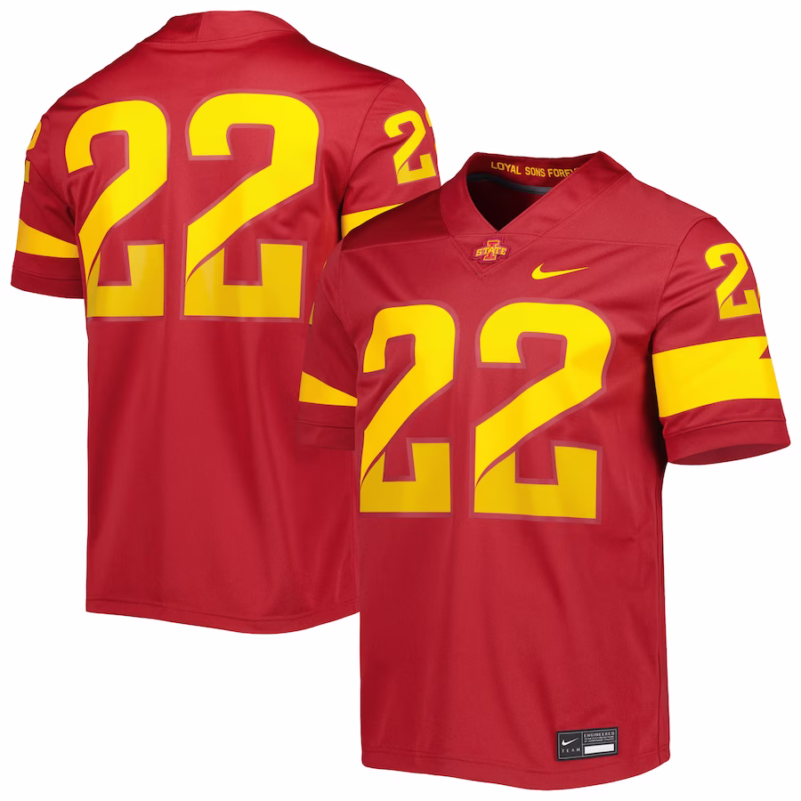 #22 Iowa State Cyclones Nike Untouchable Football Jersey - Cardinal - Mc Mu