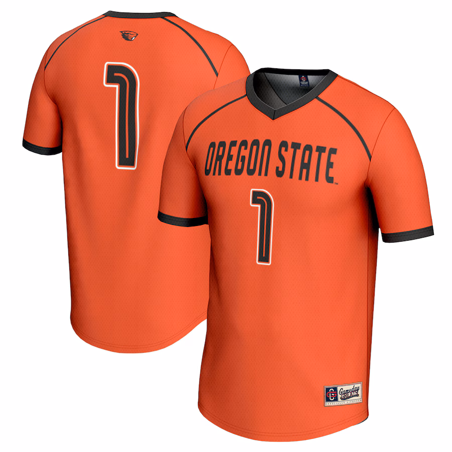 #1 Oregon State Beavers GameDay Greats Unisex Women's Lacrosse Fashion Jersey - Orange - Mc Mu