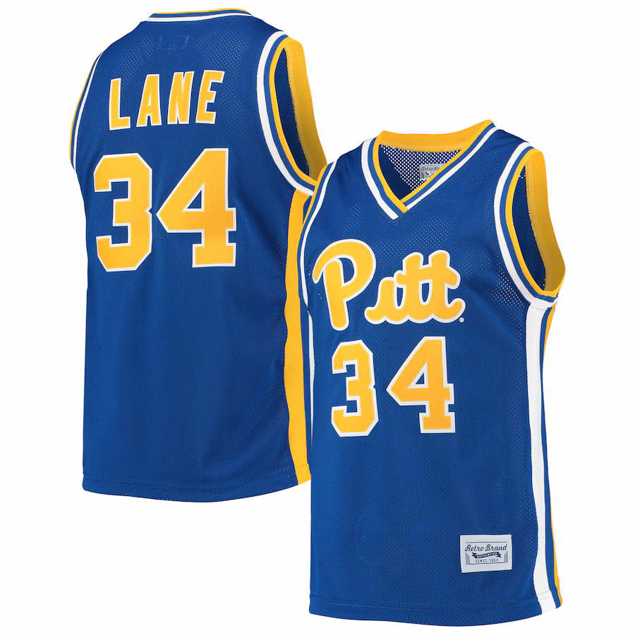 Men's Original Retro Brand Jerome Lane Royal Pitt Panthers Alumni Commemorative Classic Basketball Jersey - Mc Mu