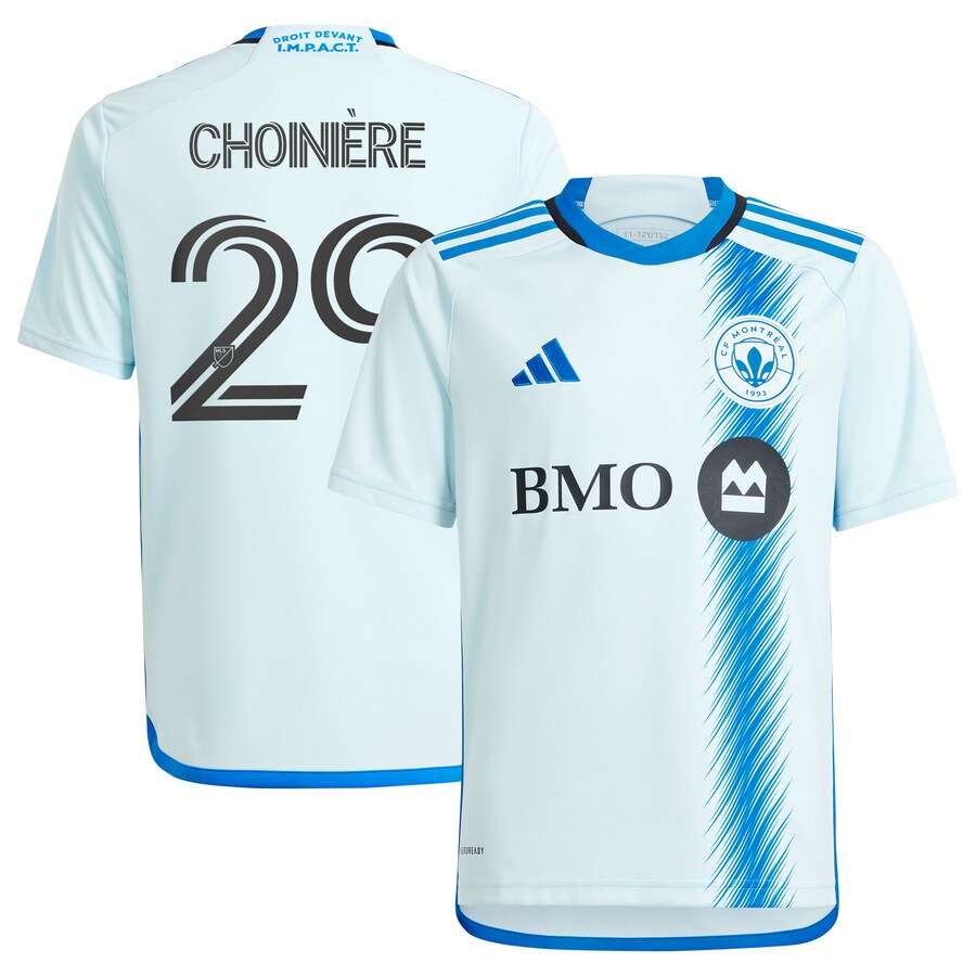 Youth CF Montreal Mathieu Choinière adidas Light Blue 2024 La Main Replica Player Jersey - Mc Mu