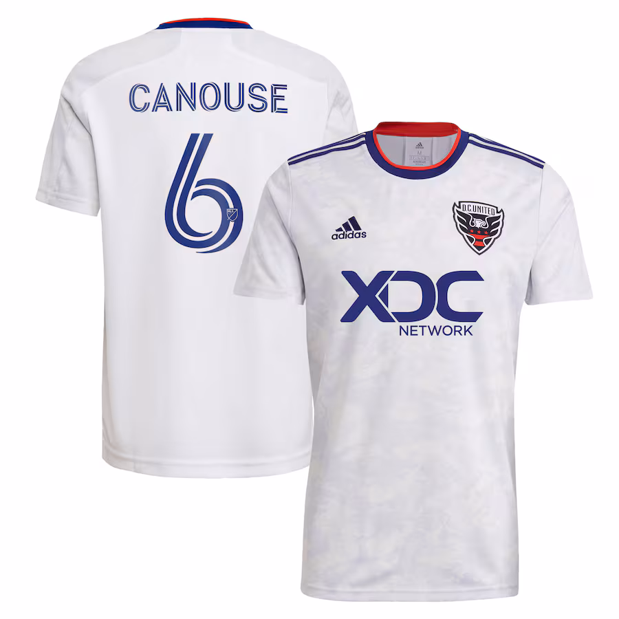 Men's D.C. United Russell Canouse adidas White 2022 The Marble Replica Player Jersey - Mc Mu