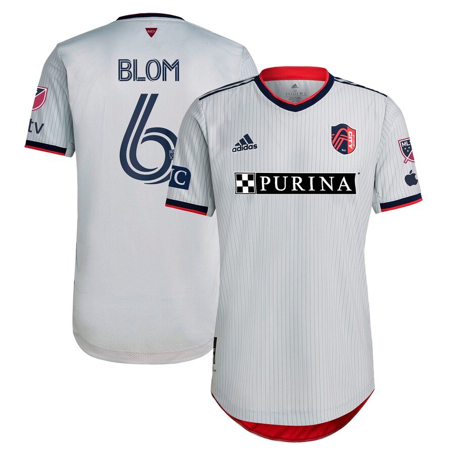 Men's St. Louis City SC Njabulo Blom adidas Gray 2023 The Spirit Kit Authentic Jersey - Mc Mu