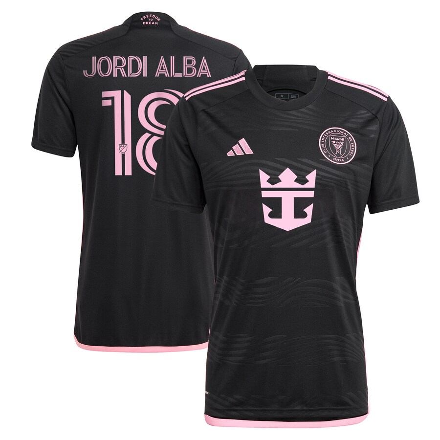 Men's Inter Miami CF Jordi Alba Ramos adidas Black 2024 La Noche Replica Player Jersey - Mc Mu