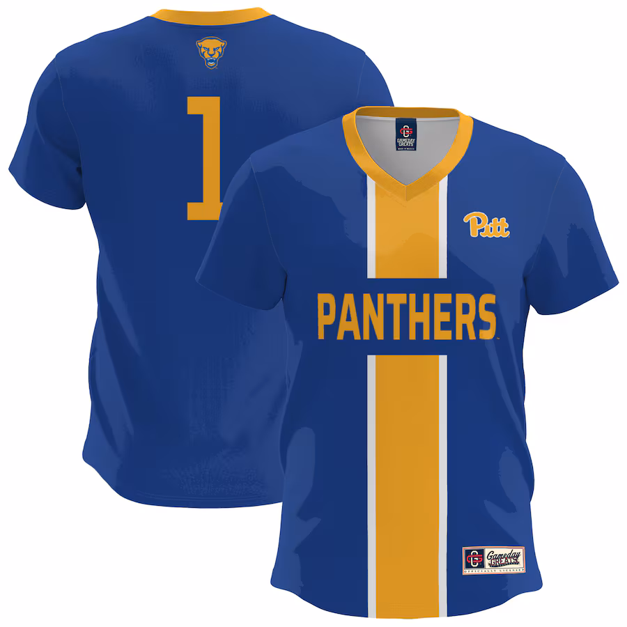 Men's GameDay Greats  Royal Pitt Panthers Lightweight Soccer Fashion Jersey - Mc Mu