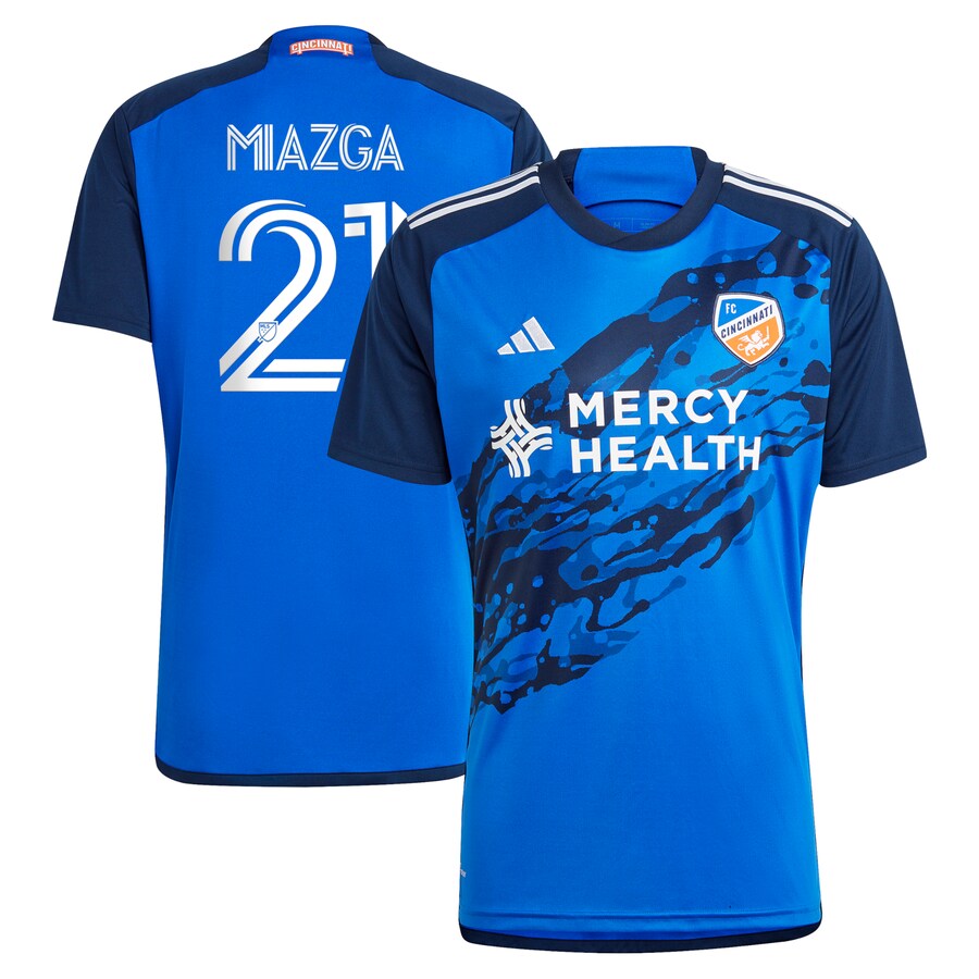 Men's FC Cincinnati Matt Miazga adidas Blue 2023 River Kit Replica Jersey - Mc Mu