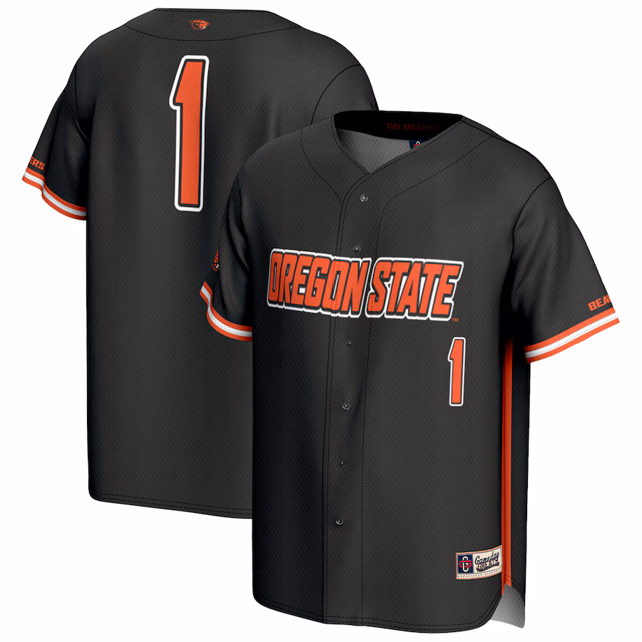 Youth GameDay Greats #1 Black Oregon State Beavers Lightweight Baseball Fashion Jersey - Mc Mu