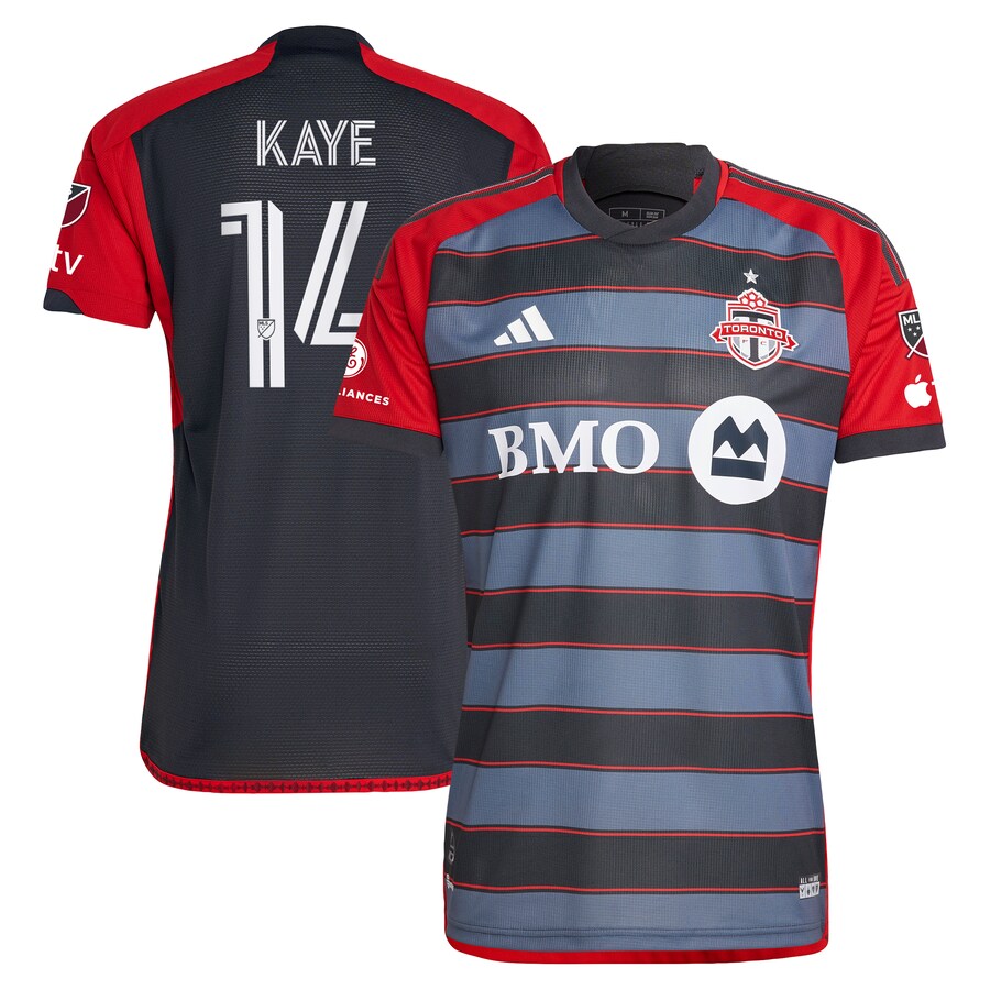 Men's Toronto FC Mark-Anthony Kaye adidas Gray 2023 Club Kit Authentic Player Jersey - Mc Mu