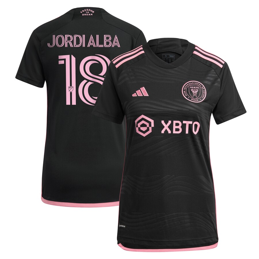 Women's Inter Miami CF Jordi Alba Ramos adidas Black 2023 La Noche Replica Player Jersey - Mc Mu