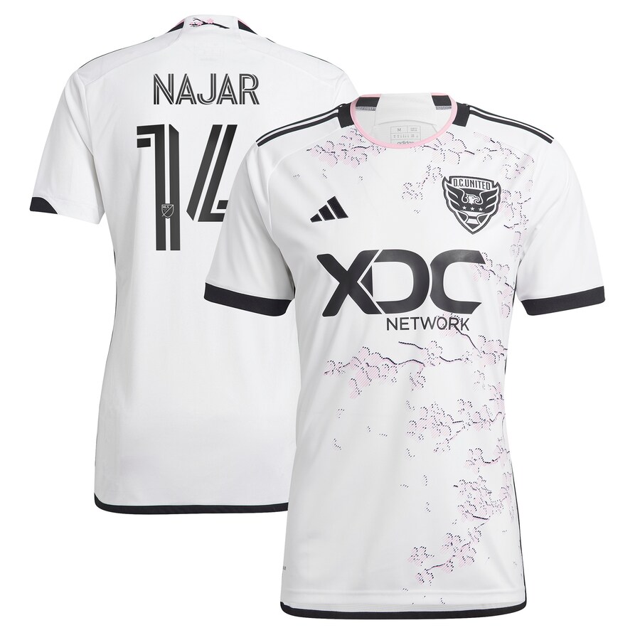 Men's D.C. United Andy Najar adidas White 2023 The Cherry Blossom Kit Replica Player Jersey - Mc Mu