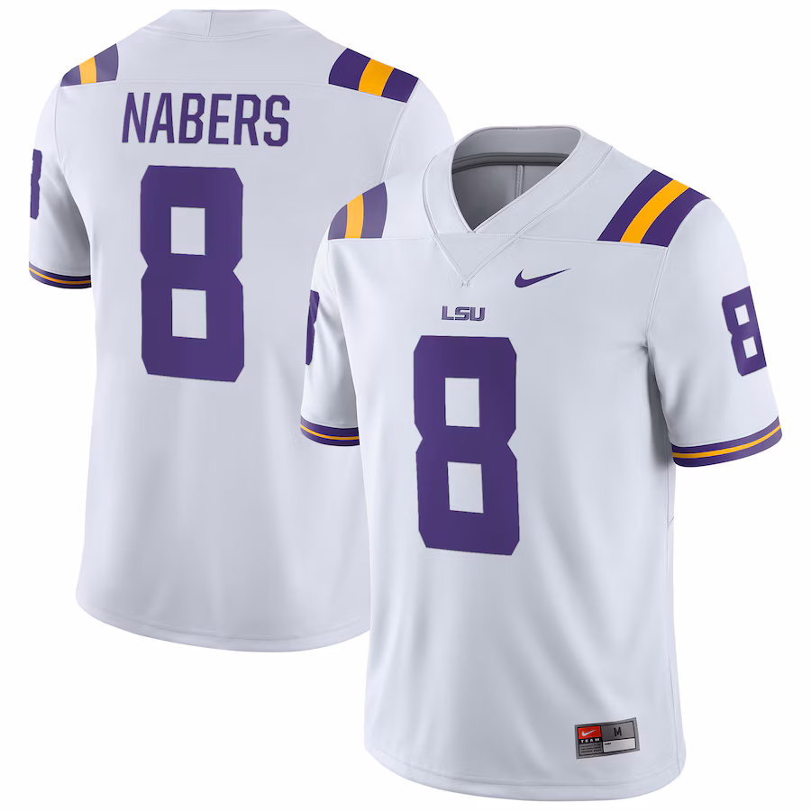 Malik Nabers LSU Tigers Nike Alumni Player Game Jersey - White - Mc Mu