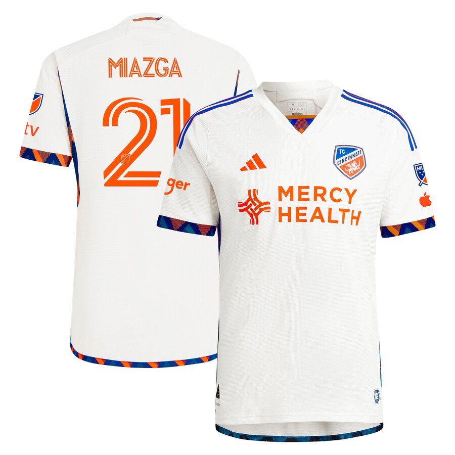 Men's FC Cincinnati Matt Miazga adidas White 2024 The Canvas Kit Authentic Player Jersey - Mc Mu