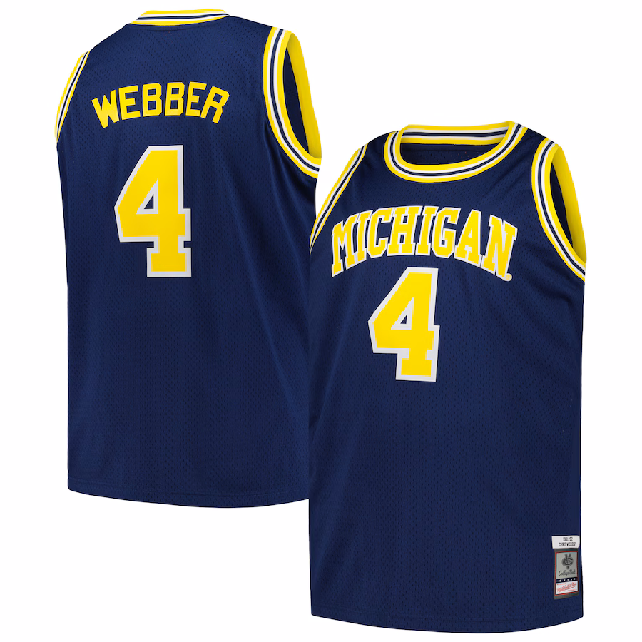 Chris Webber Michigan Wolverines Mitchell & Ness 1991/92 Big & Tall Swingman Jersey - Navy - Mc Mu