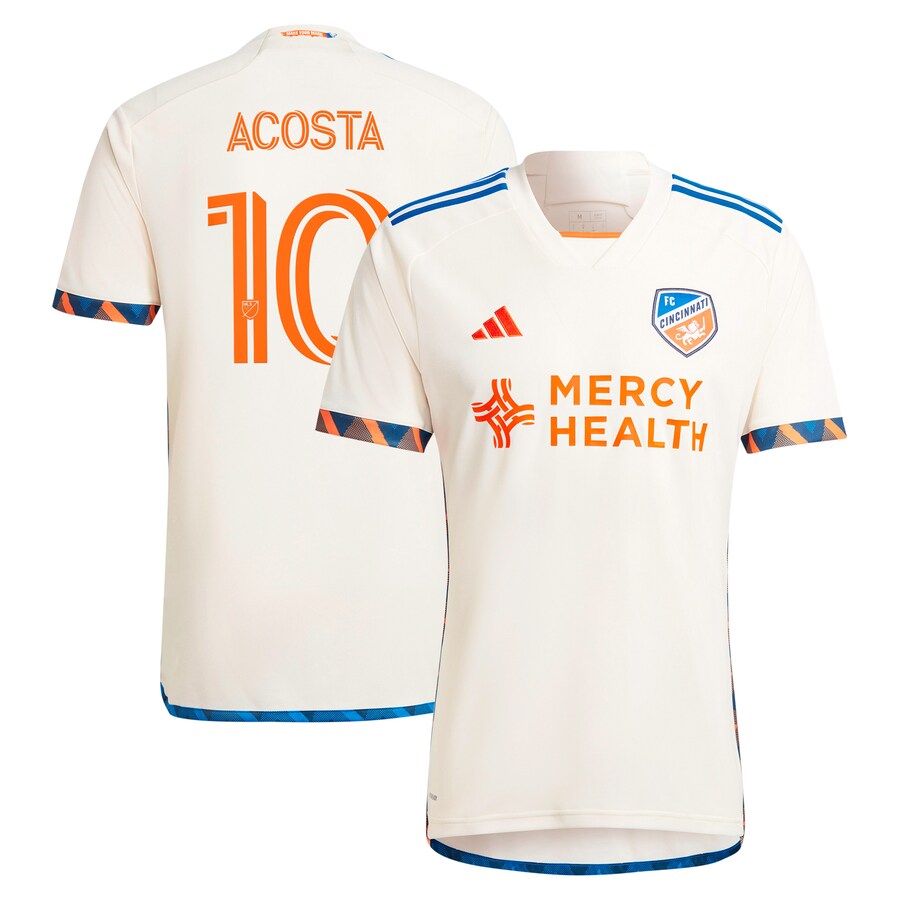 Men's FC Cincinnati Luciano Acosta adidas White 2024 The Canvas Kit Replica Player Jersey - Mc Mu