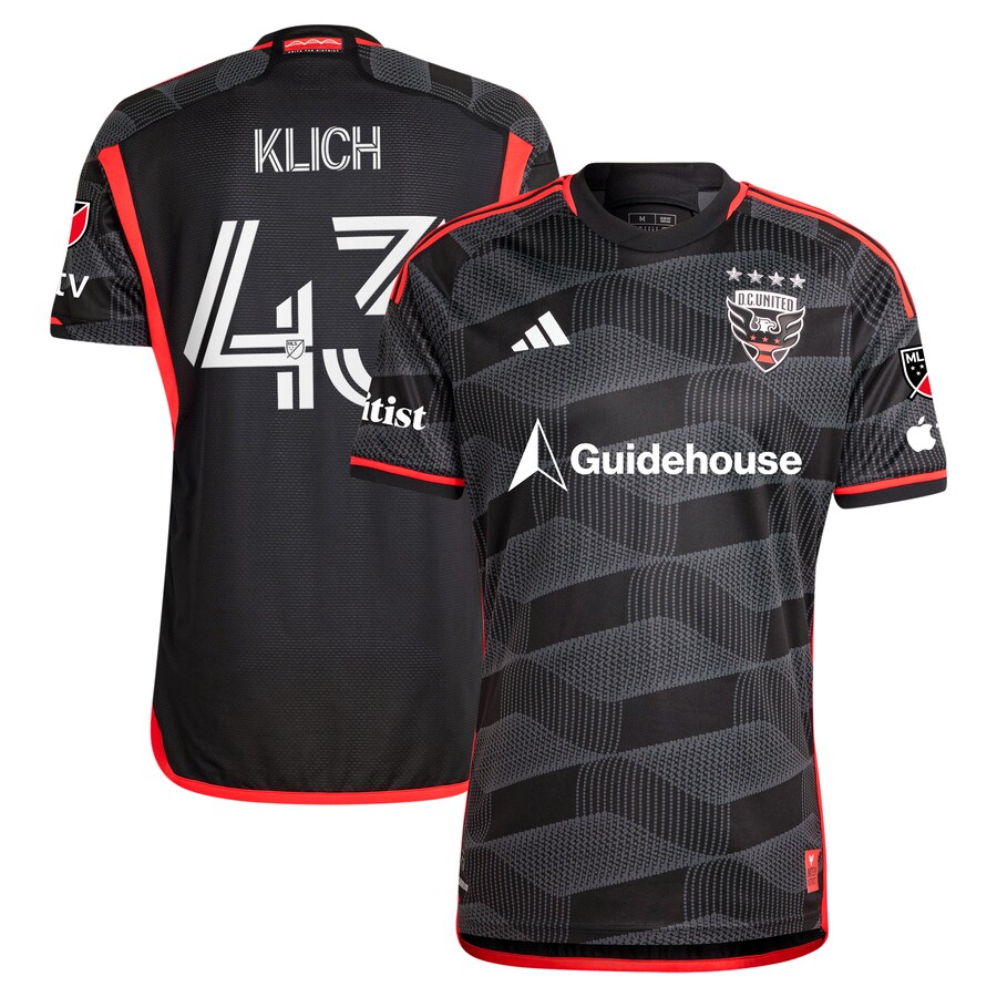 Men's D.C. United Mateusz Klich adidas Black 2024 The Icon Kit Authentic Player Jersey - Mc Mu