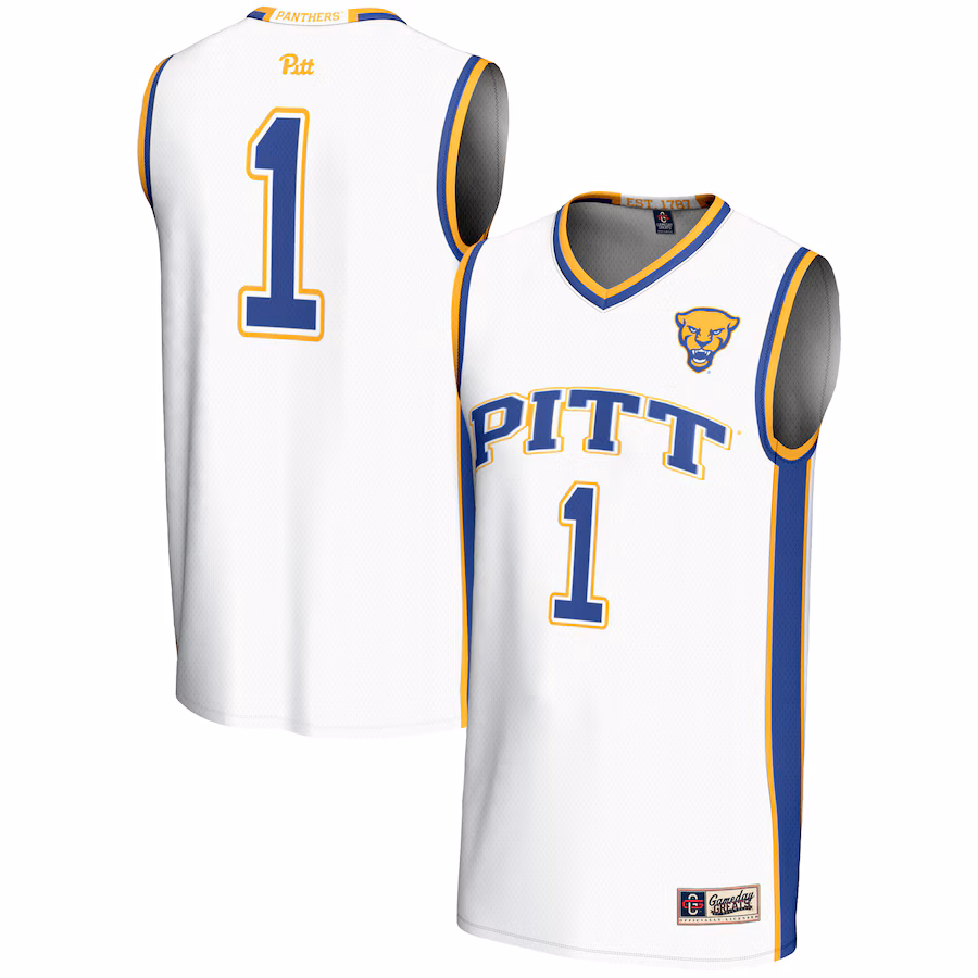 Men's GameDay Greats #1  White Pitt Panthers  Lightweight Basketball Jersey - Mc Mu