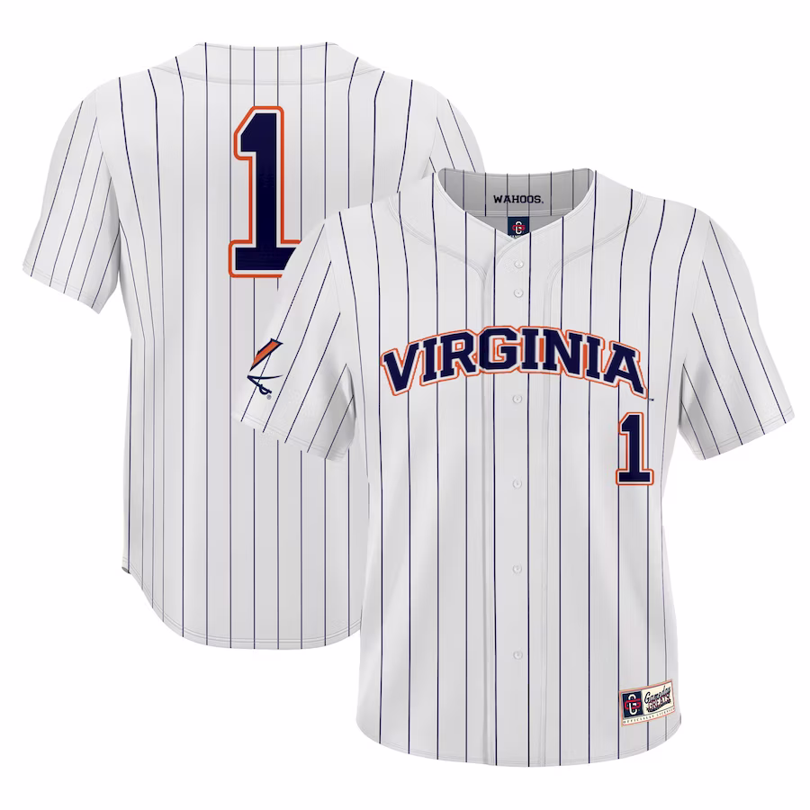 #1 Virginia Cavaliers GameDay Greats Youth Lightweight Baseball Jersey - White - Mc Mu