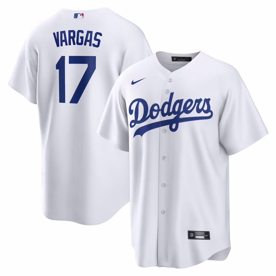 Men's Los Angeles Dodgers Miguel Vargas Nike White Replica Player Jersey - Mc Mu