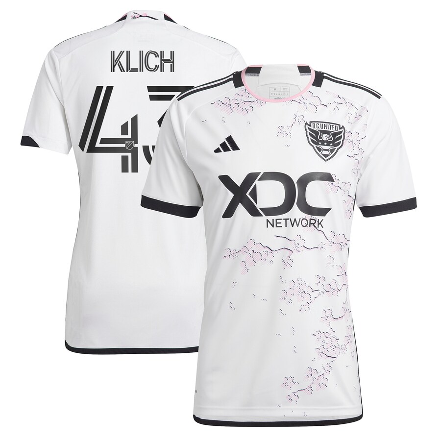 Men's D.C. United Mateusz Klich adidas White 2023 The Cherry Blossom Kit Replica Player Jersey - Mc Mu