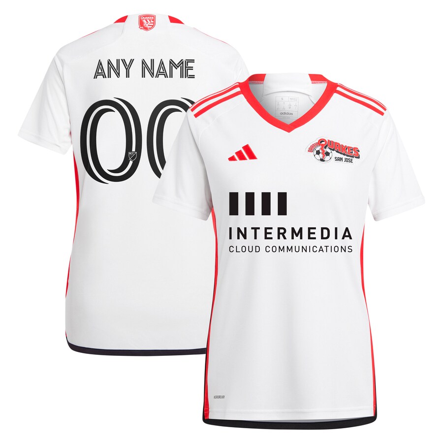 Women's San Jose Earthquakes  adidas White 2024 The 50 Kit Replica Custom Jersey - Mc Mu