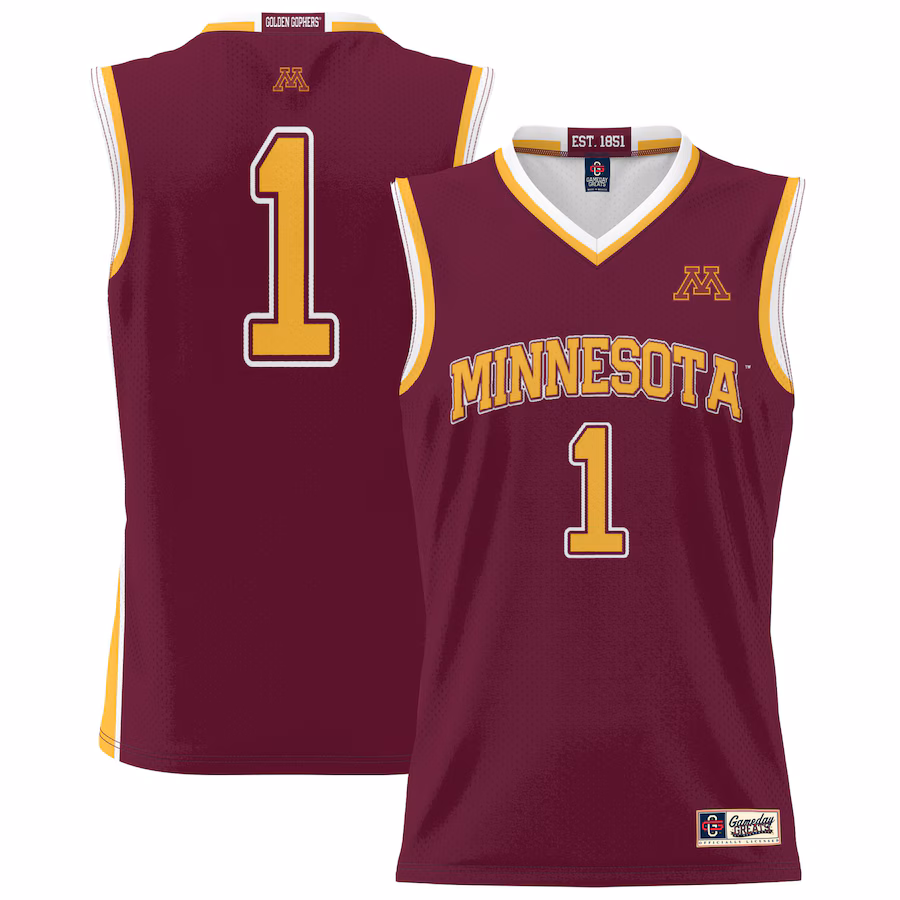 #1 Minnesota Golden Gophers GameDay Greats Unisex Lightweight Basketball Jersey - Maroon - Mc Mu