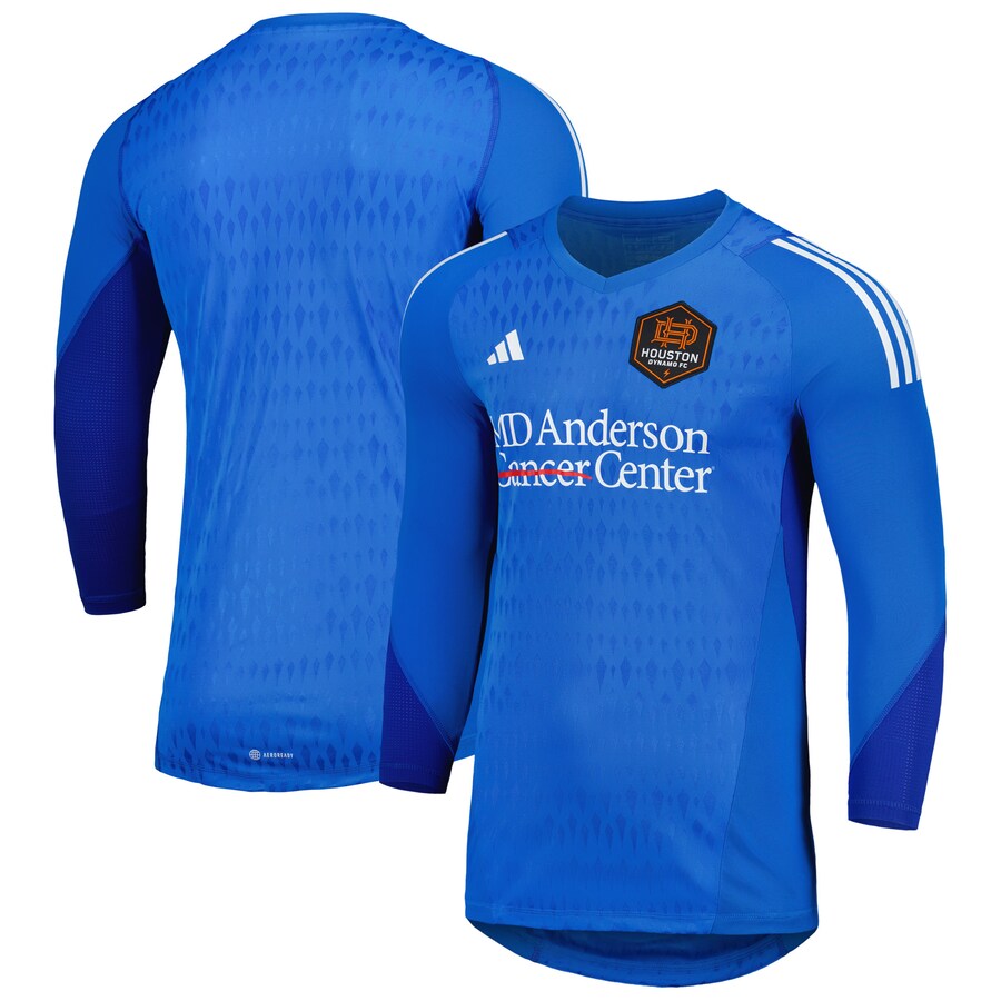 Men's Houston Dynamo FC adidas Blue 2023 Goalkeeper Long Sleeve Replica Jersey - Mc Mu