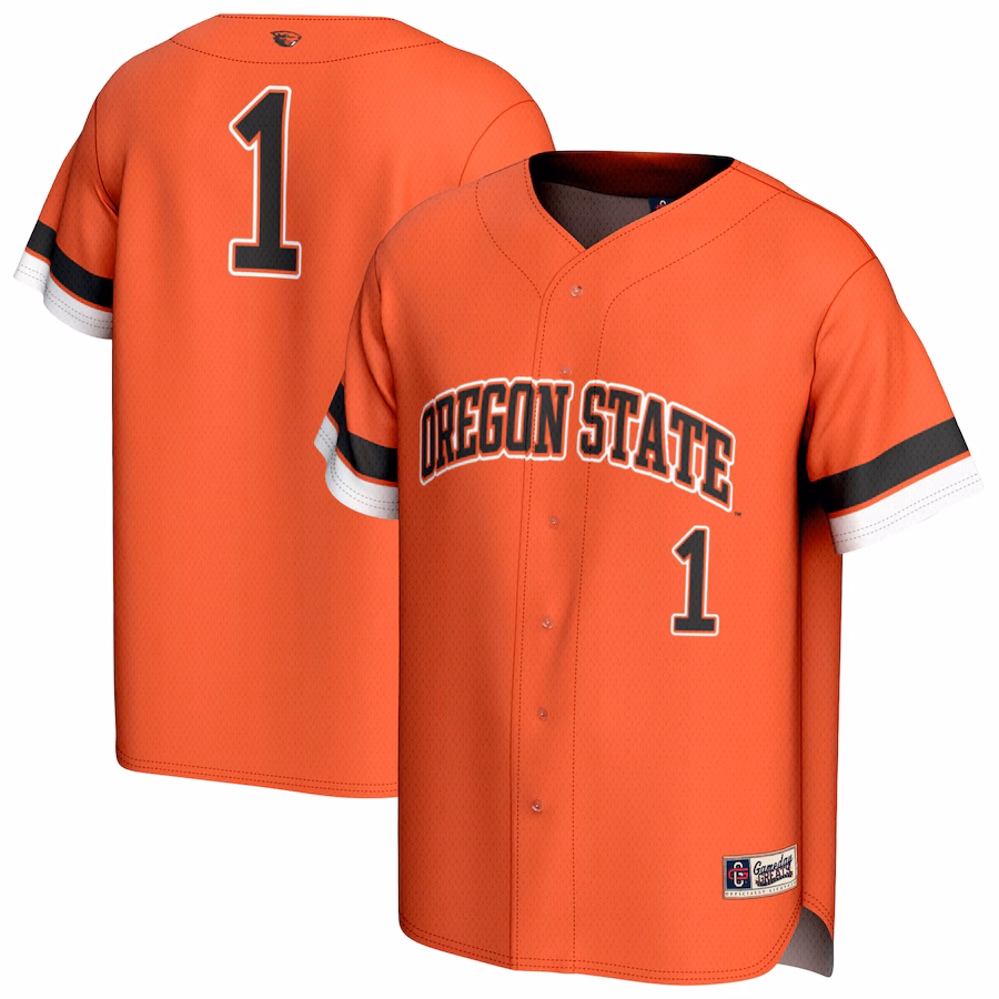 Unisex GameDay Greats #1 Orange Oregon State Beavers Collegiate Baseball Fashion Jersey - Mc Mu