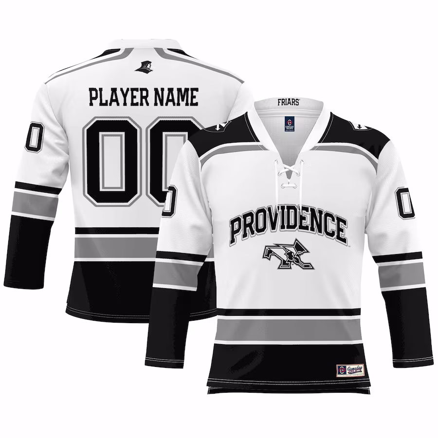 Providence Friars GameDay Greats Unisex NIL Pick-A-Player Women's Ice Hockey Jersey - White - Mc Mu