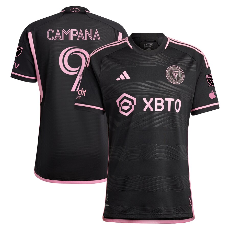 Men's Inter Miami CF Leonardo Campana adidas Black 2023 La Noche Authentic Player Jersey - Mc Mu