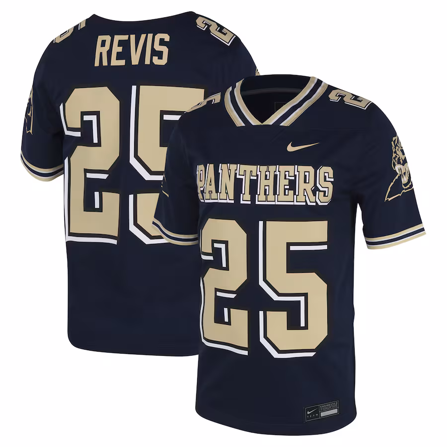 Men's Nike Darrelle Revis Navy Pitt Panthers Replica Untouchable Jersey - Mc Mu