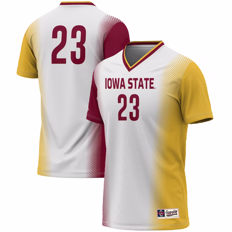 #23 Iowa State Cyclones GameDay Greats Youth  Lightweight Women's Soccer Jersey - White - Mc Mu