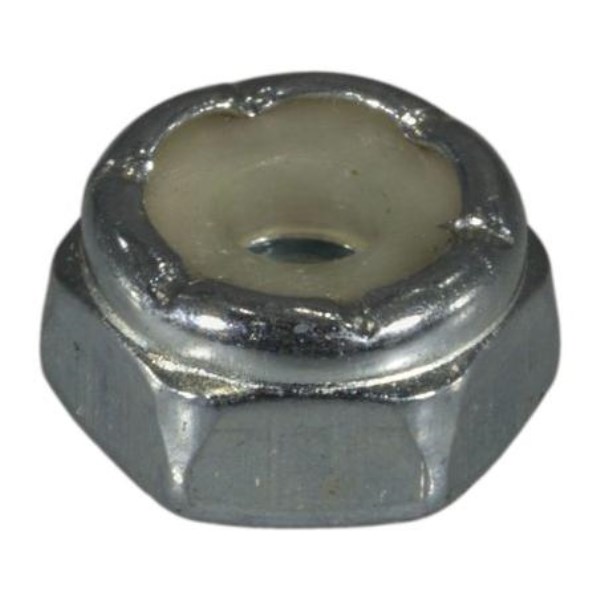 #6-32 Zinc Plated Grade 2 Steel Coarse Thread Nylon Insert Lock Nuts LNS-209 - Mc Mu