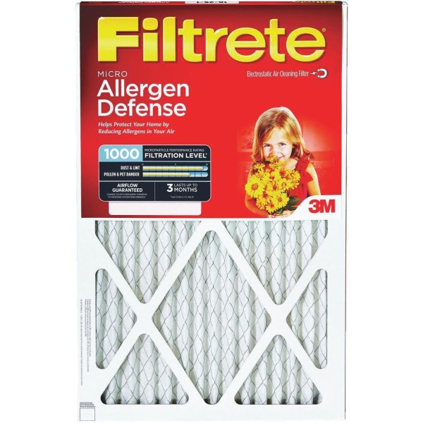 3M Filtrete 14 In. x 14 In. x 1 In. Allergen Defense 1000/1085 MPR Furnace Filter - Mc Mu