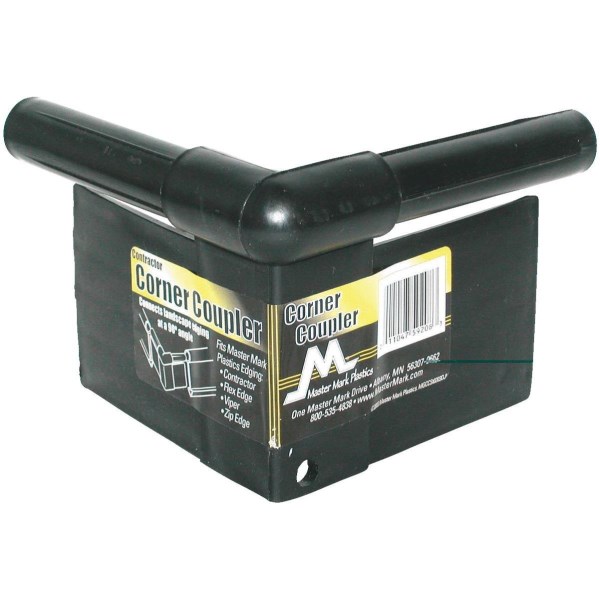 Master Mark Master Gardener 90 Deg. Black Plastic Contractor Lawn Edging Coupler - Mc Mu
