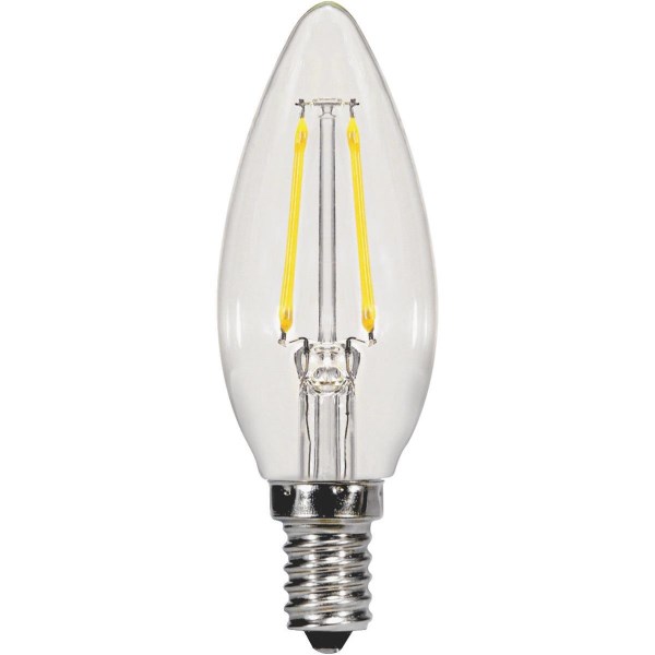 Satco 25W Equivalent Warm White B11 Candelabra Traditional LED Decorative Light Bulb (2-Pack) - Mc Mu