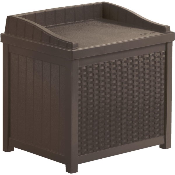Suncast Java Resin Wicker Storage Bench - Mc Mu