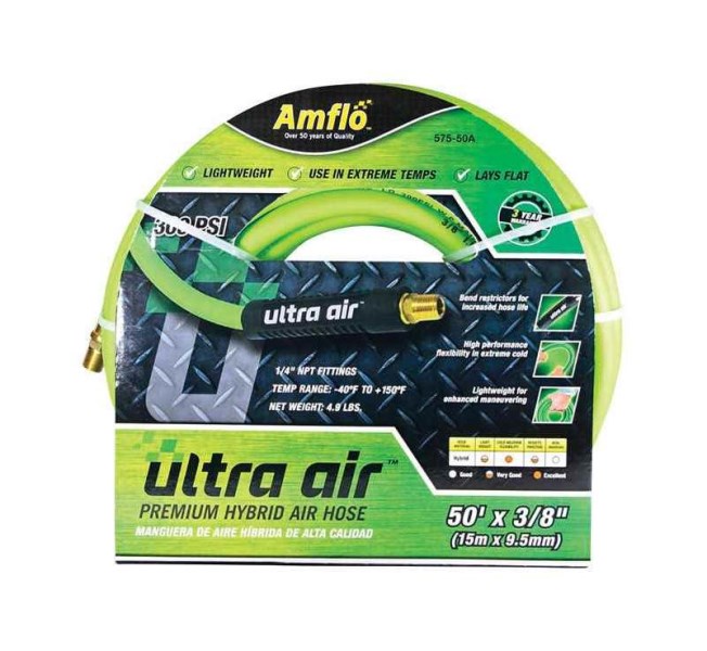Amflo UltraAir 3/8 In. x 50 Ft. PVC/Rubber Air Hose - Mc Mu