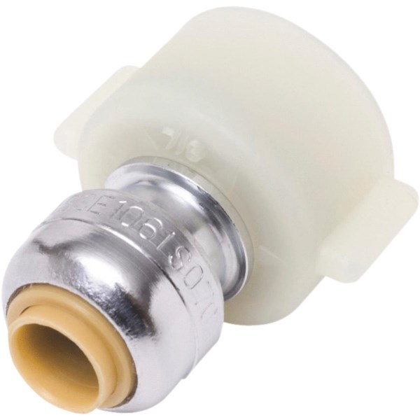 SharkBite 1/4 In. x 1/2 In. Push-to-Connect Brass Faucet Adapter - Mc Mu