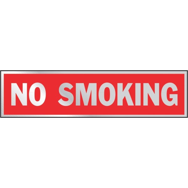 Hy-Ko Brushed Aluminum Sign, No Smoking - Mc Mu