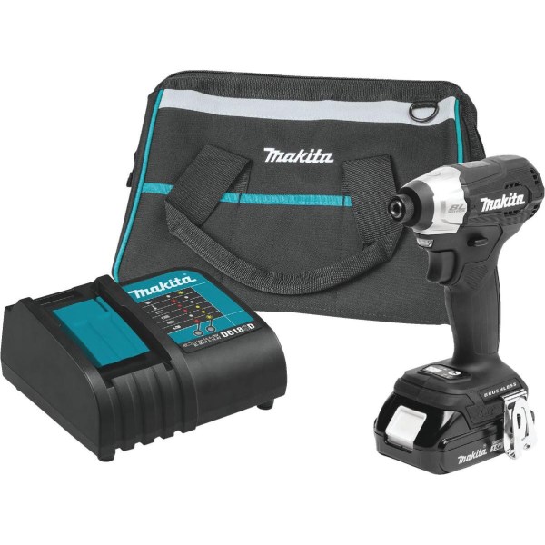 Makita 18-Volt LXT Lithium-Ion Brushless 1/4 In. Hex Sub-Compact Cordless Impact Driver Kit - Mc Mu