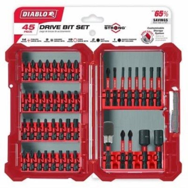 Diablo 45-Piece Impact Screwdriver Bit Set - Mc Mu