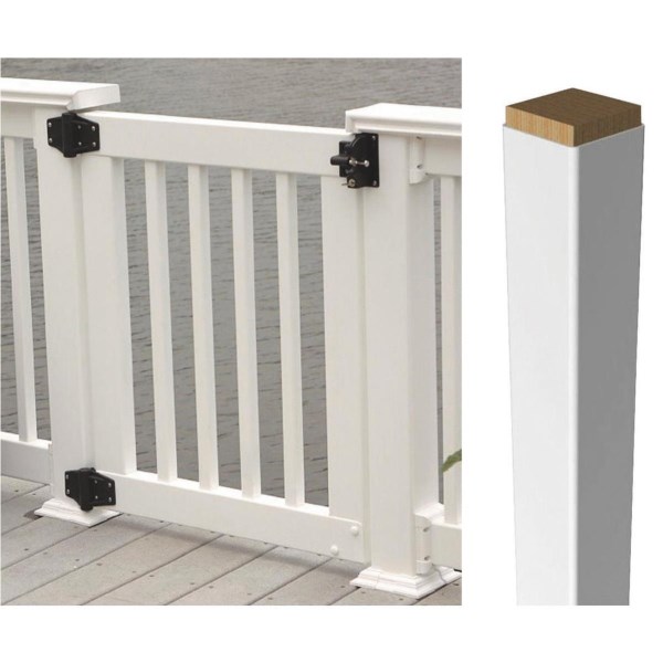 RDI Crossover Product 4 In. W x 4 In. H x 45 In. L White Vinyl Post Wrap Sleeve - Mc Mu