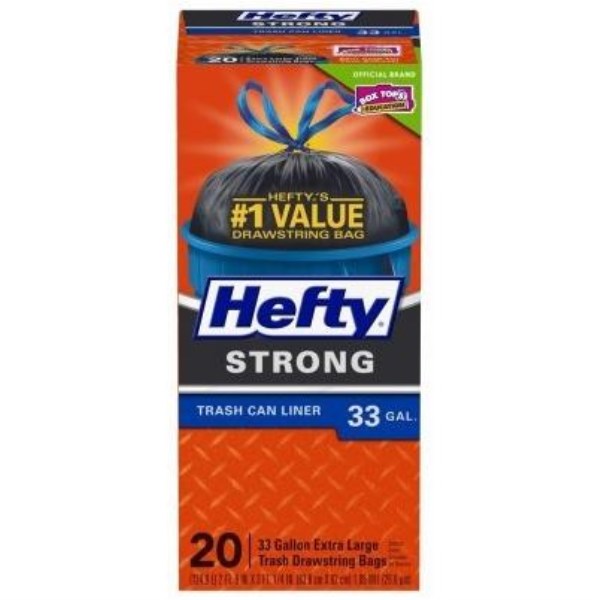 Hefty Strong 33 Gal. Extra Large Black Trash Bag (20-Count) - Mc Mu
