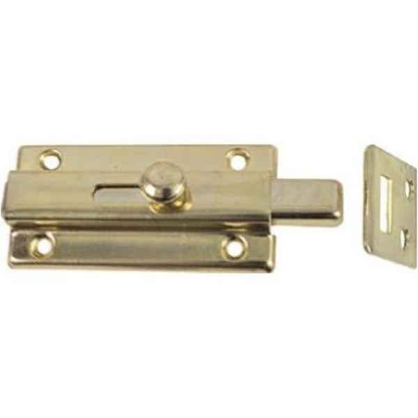National 3 In. Brass Door Slide Bolt - Mc Mu
