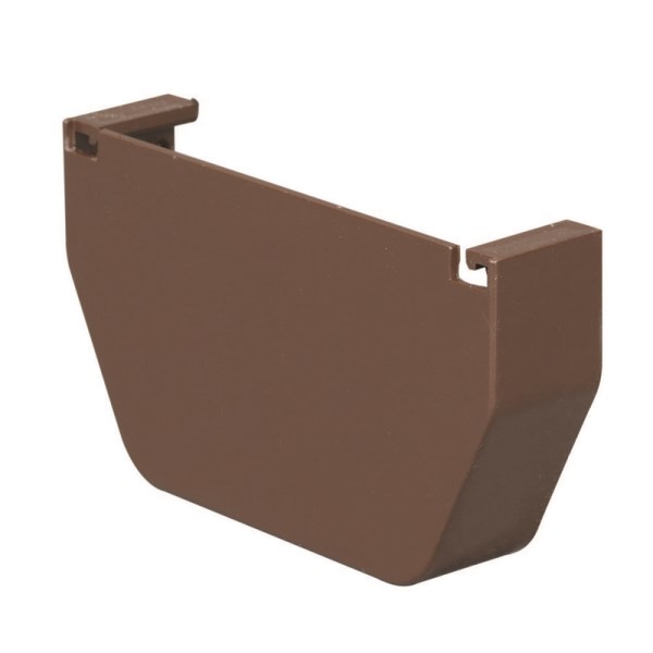 Amerimax 5 In. Contemporary Brown Vinyl Gutter End Cap - Mc Mu